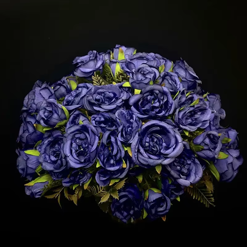 Vintage 8 têtes fleurs artificielles soies pivoine vert Rose pour décorations faux Fower mariage bureau salle fête bricolage Bouquet décor