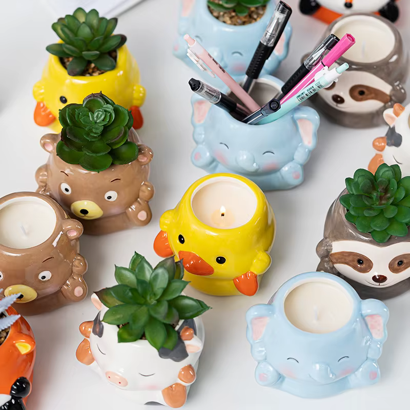 Jardinière succulente en céramique multifonction