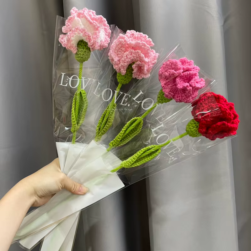 Bouquet de fleurs artificielles tissées à la main