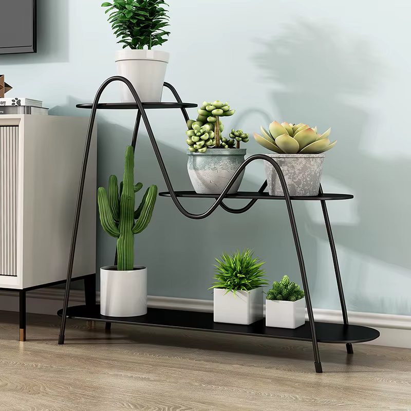 Étagère à fleurs, support vertical d'angle pour plantes