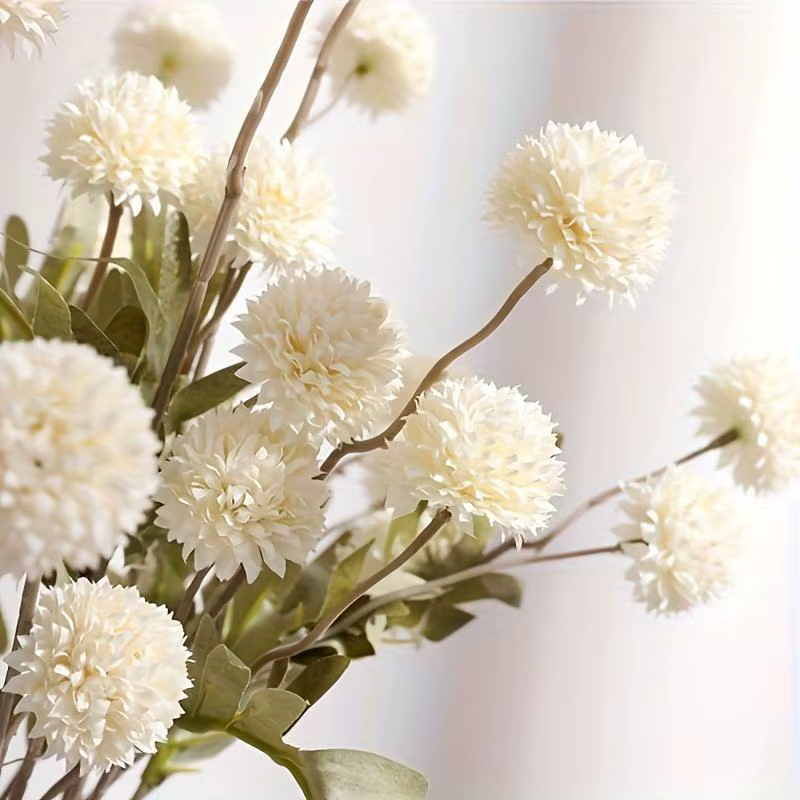 Couleur d'automne 5 têtes pissenlit Style européen-fleur de Simulation tissu fleur décoration florale artificielle