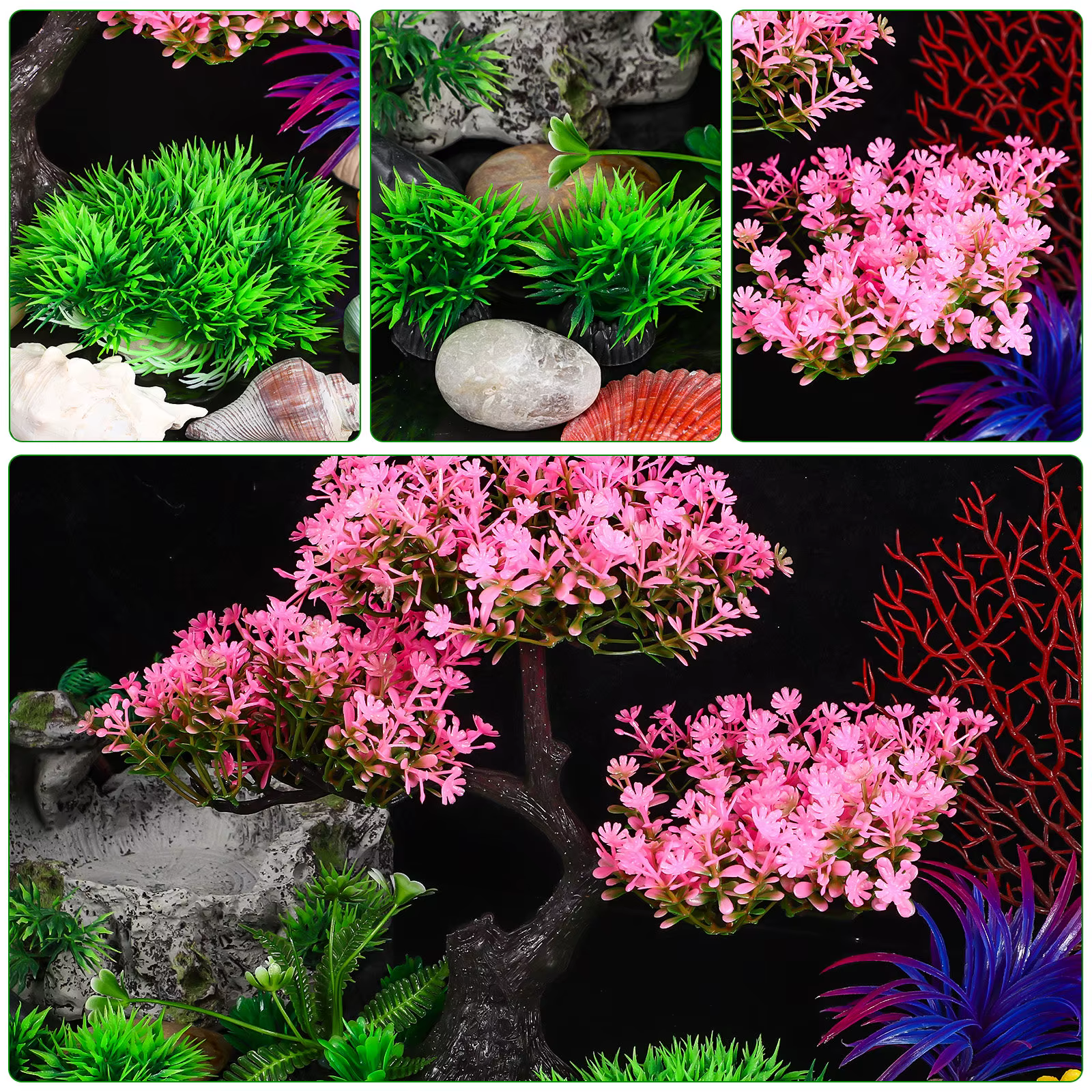 Plantes artificielles pour aquarium intérieur