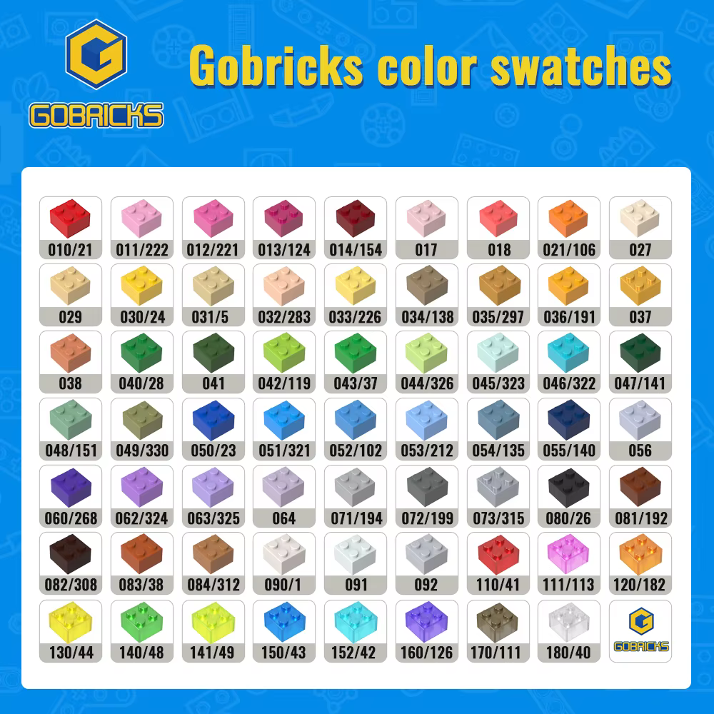 Gobricks 19119 10 pièces Briques végétales
