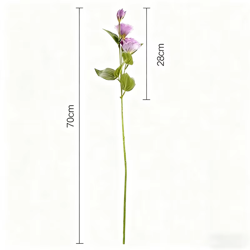 1 pièces 70 cm fleur artificielle en gros Trigeminal Eustoma