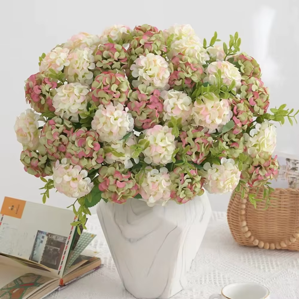 Fleurs d'oeillets artificielles en soie