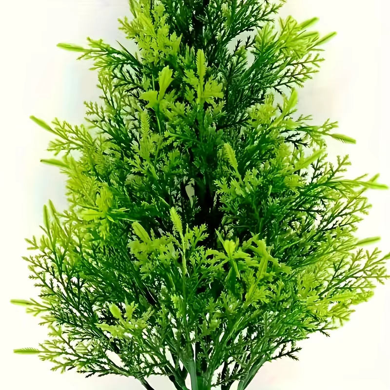 4 piniers artificiels vibrants - Plantes vertes riches pour Noël et la décoration intérieure