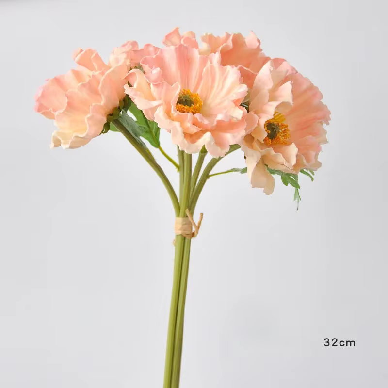 Fleurs artificielles de pavot en PU