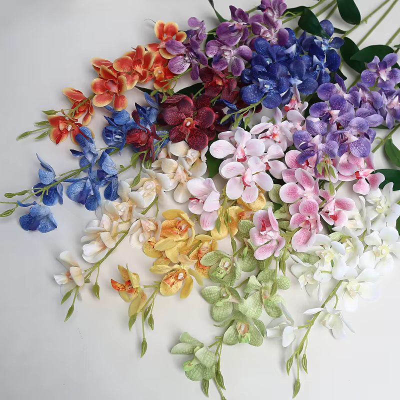12 pièces de fleurs artificielles en soie