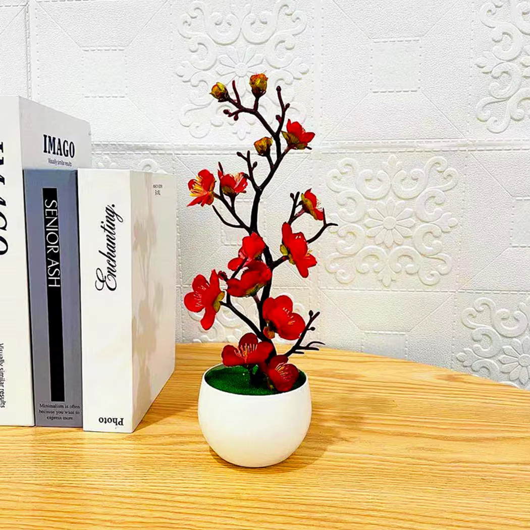 Bonsaï fleurs de prunier en soie