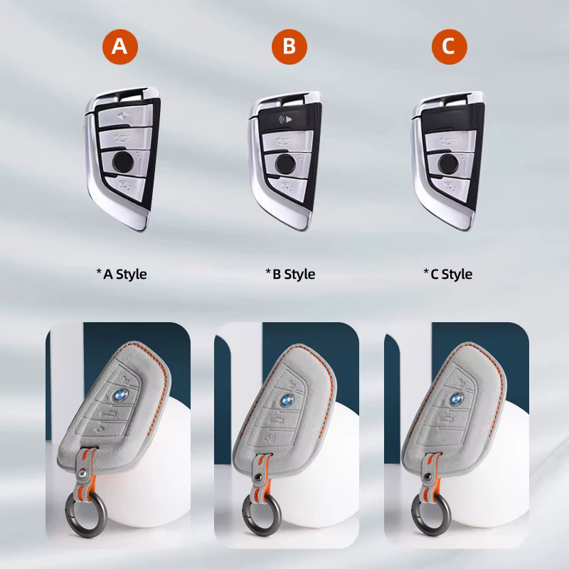 Porte-clés en daim Alcan Tara pour BMW, porte-clés à distance, porte-clés, housse de porte-clés, accessoires de voiture, BMW 1, 3, 5/7 Series, bronchX2, Bery, X5, X6
