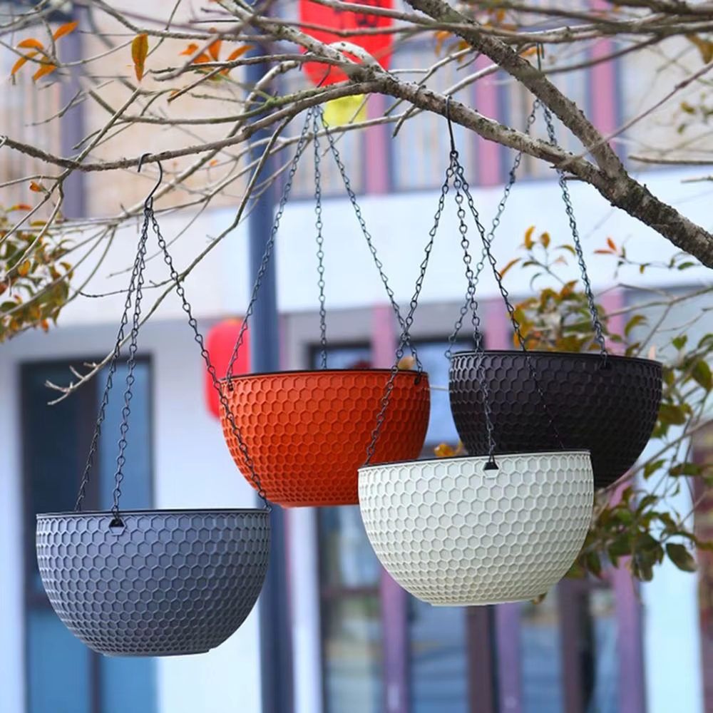 Pot de fleurs en plastique auto-absorbant