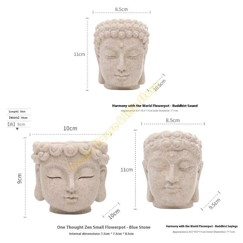 Jardinière bouddha en résine décorative pour plantes succulentes
