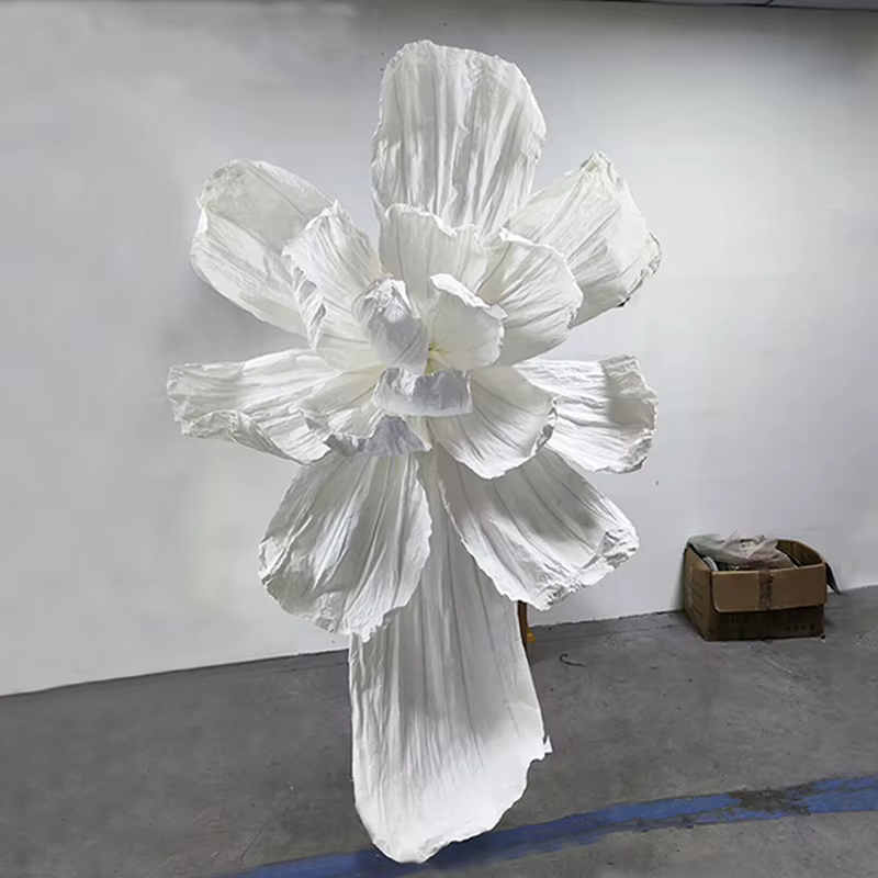 Grande fleur en papier Iris artificielle