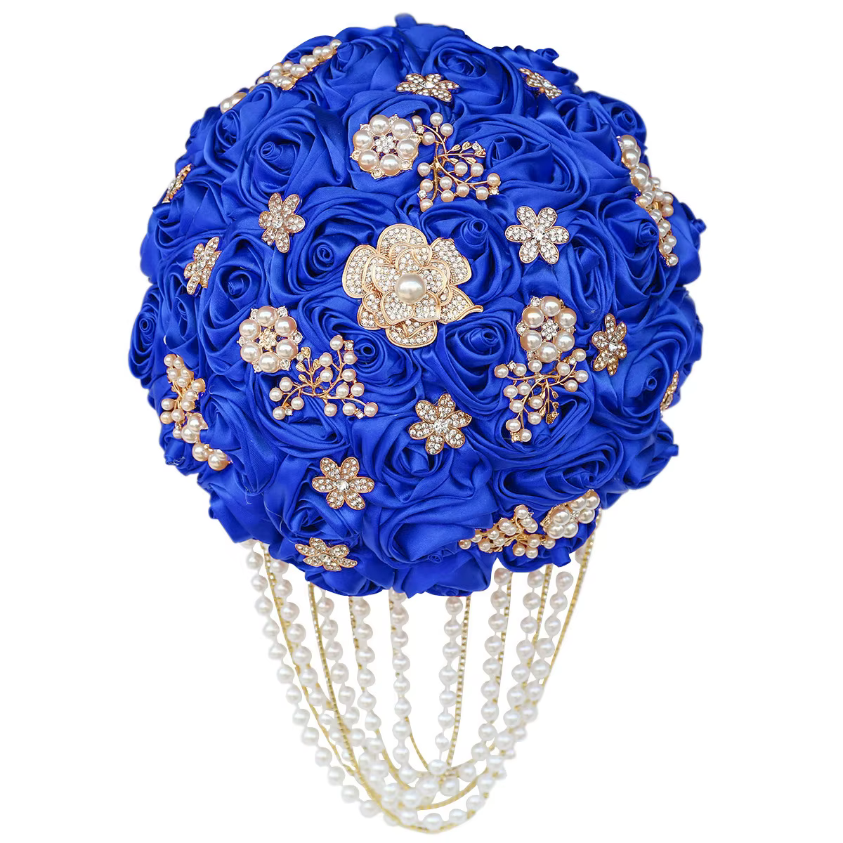 Kyunovia Bouquet de Mariage Personnalisé de Qualité Supérieure en Ivoire avec Broche