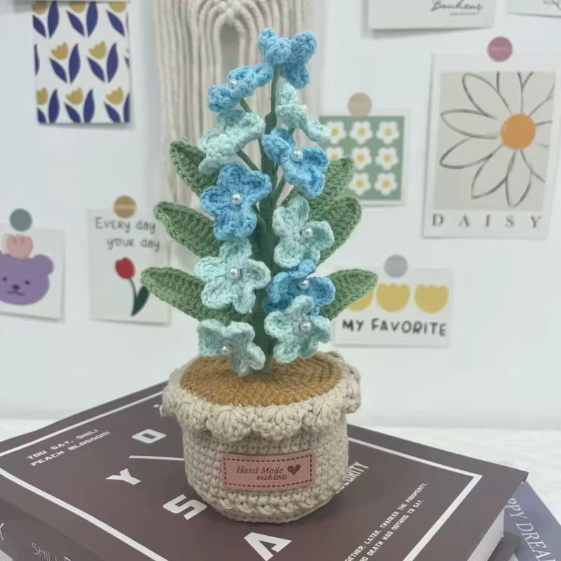 Fleurs en laine au crochet faites à la main