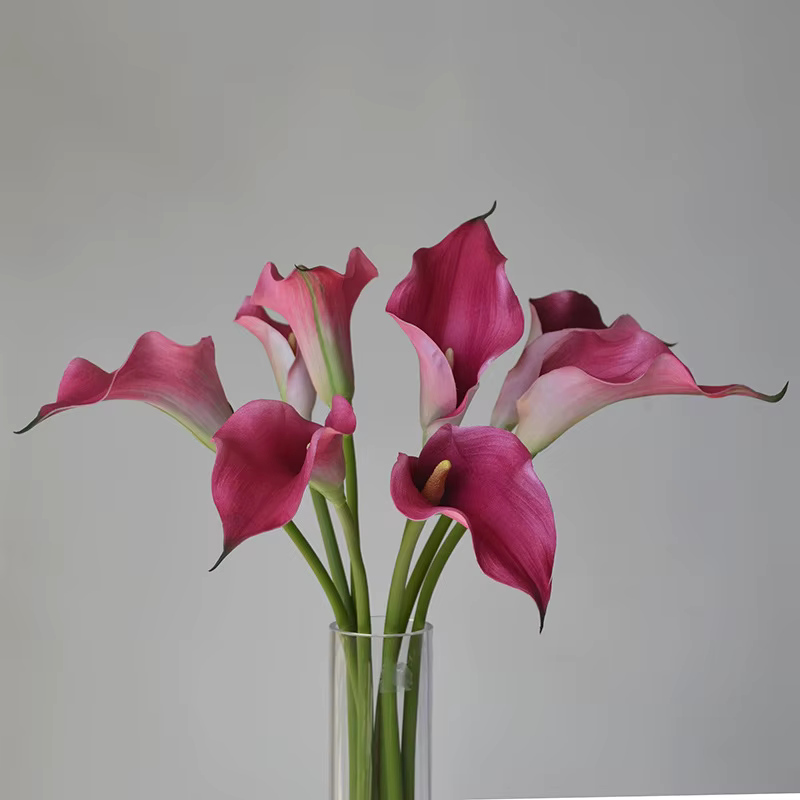 Grand Calla Lily EVA fleurs artificielles doux au toucher fausses