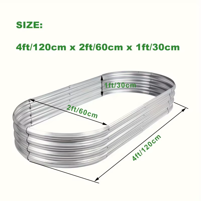 Support de plantation ovale 4x2 pieds pour balcon