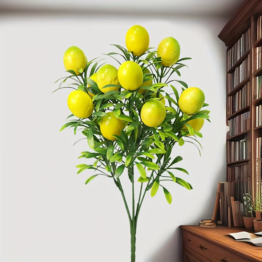 Branche de citron artificielle très réaliste