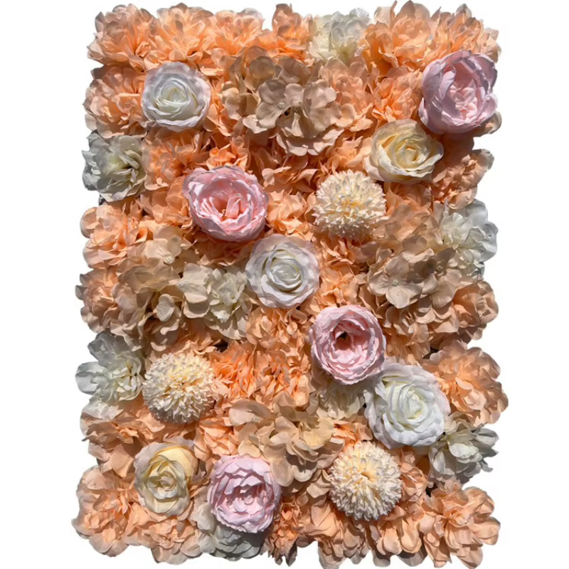 Mur de roses artificielles en soie