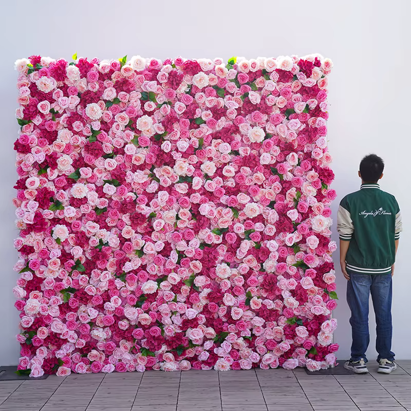 Rideau enroulable 5D hortensia Rose