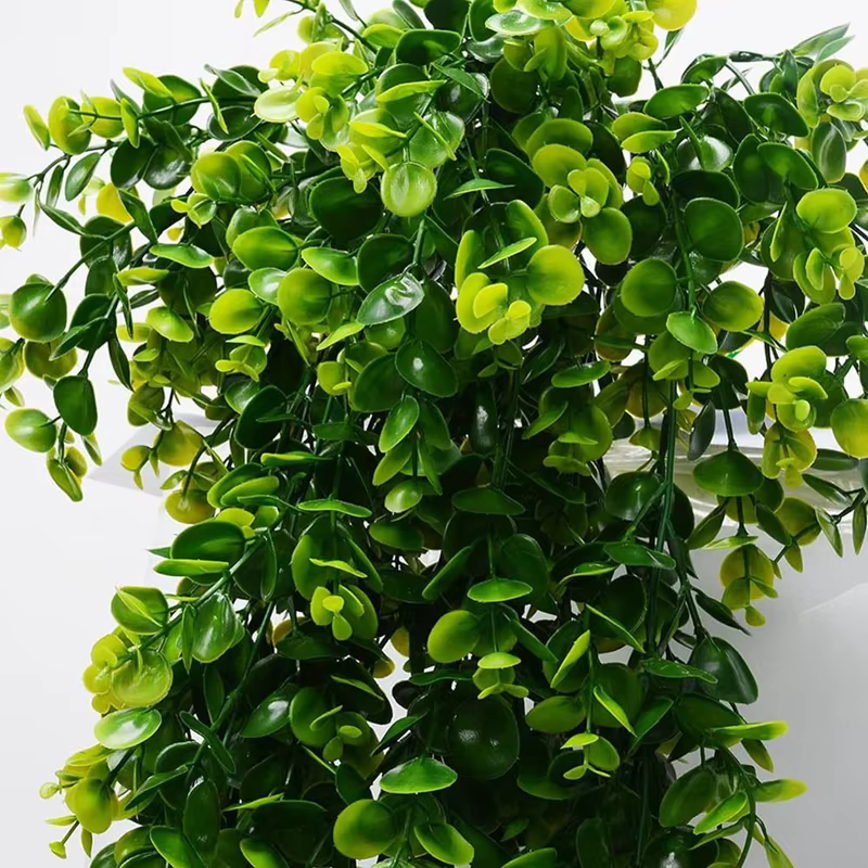 1 pièces artificielle 5 fourchettes rotin Eucalyptus tenture murale Simulation verdure fausses plantes suspendues vigne bricolage maison décoration extérieure plante