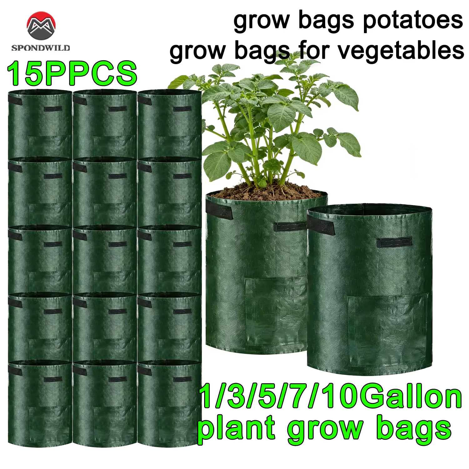 Sacs de culture pour pommes de terre 5/7/10 gallons