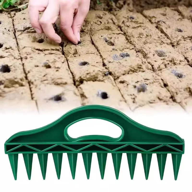 Semoir manuel portable pour semis de jardinage, perforateur de sol pour la plantation de graines et le desserrage du sol