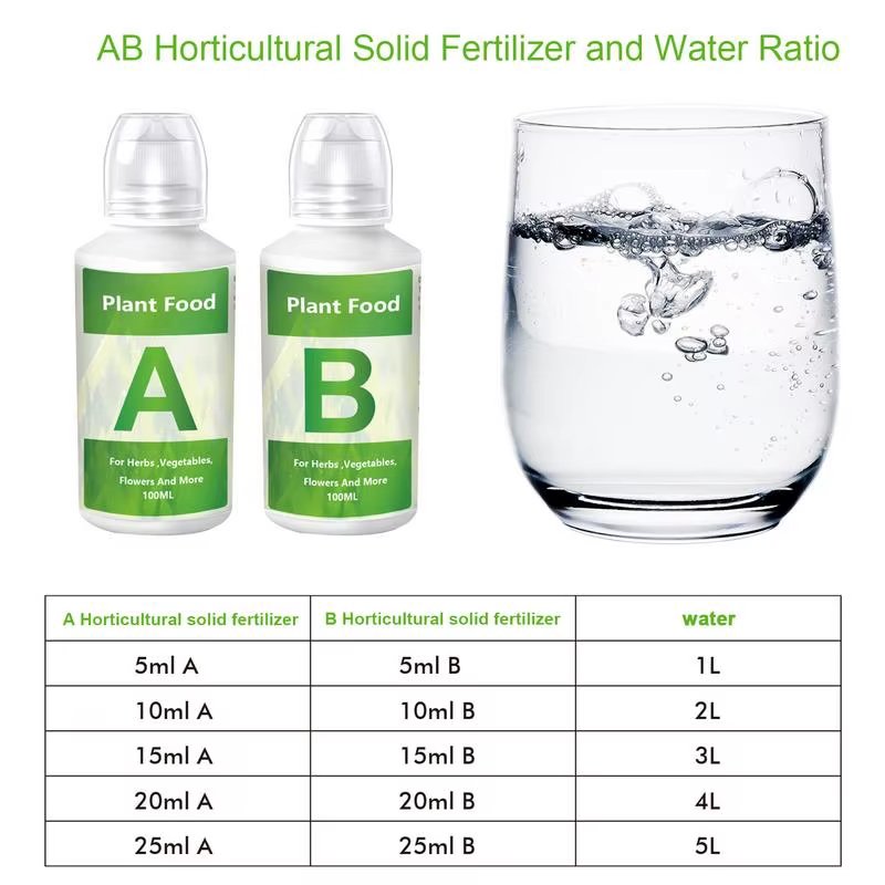 Engrais hydroponique A et B pour plantes de jardin