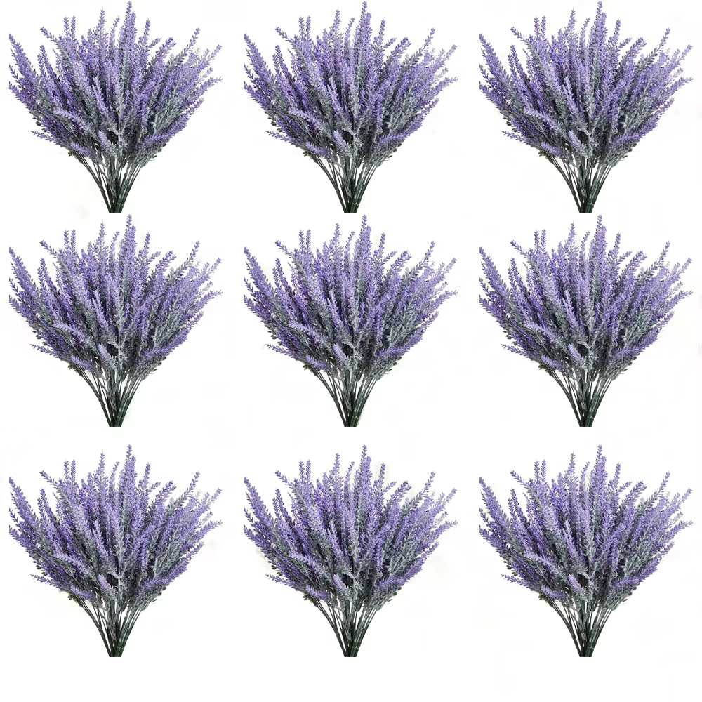 10 pièces fleurs artificielles plantes romantique Provence lavande Vase de mariage maison chambre extérieure jardin cour décor Grain Festival faux