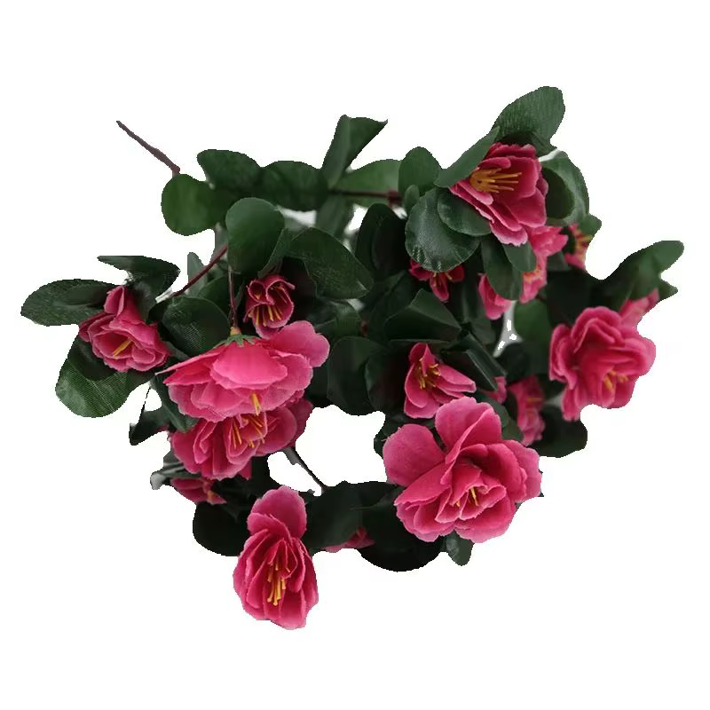Bouquet de fleurs d'azalée artificielles, 21 têtes, injRhododendron, 10 pièces