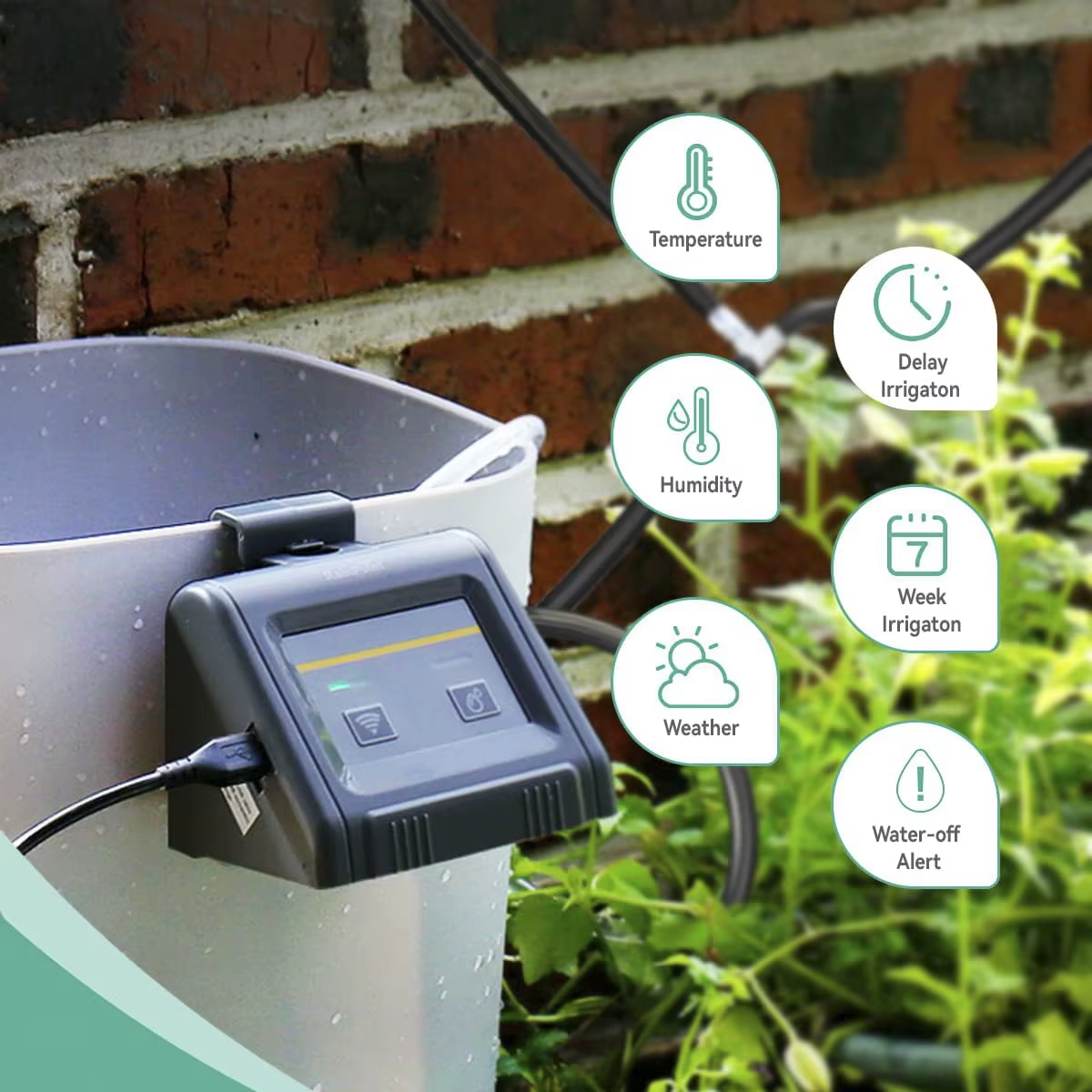 Système d'arrosage automatique WiFi pour plantes en pot d'intérieur