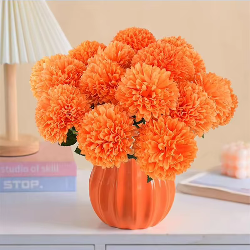 Bouquet de fleurs artificielles chrysanthème en soie