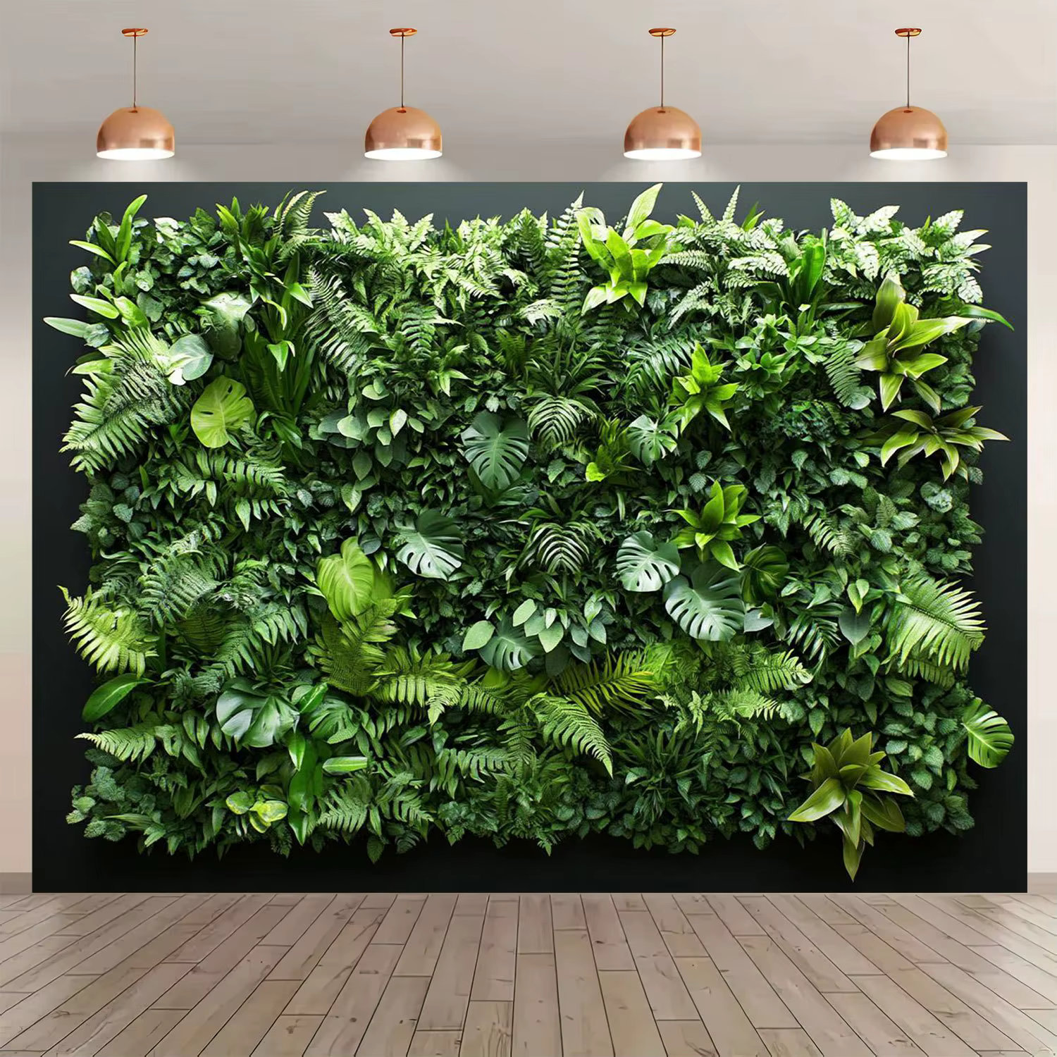 Fond vertical en tissu polyester pour mur de plantes vertes de jardin - adapté aux anniversaires