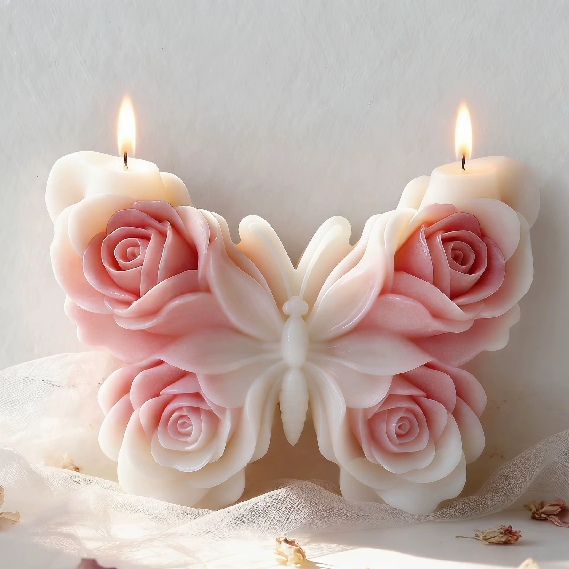 Moules en silicone Papillon Fleur pour la pâtisserie, artisanat en résine époxy DIY, décoration suspendue, moule d'aromathérapie, fournitures pour la fabrication de bougies