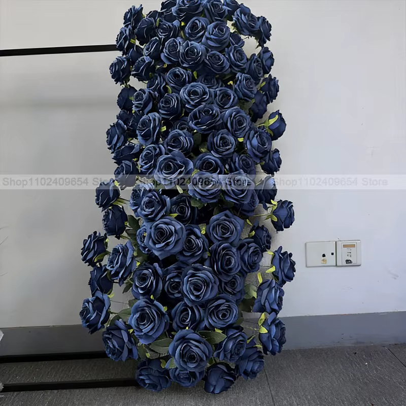 Boule de fleurs artificielle bleu marine rose et jacinthe pour décoration de mariage