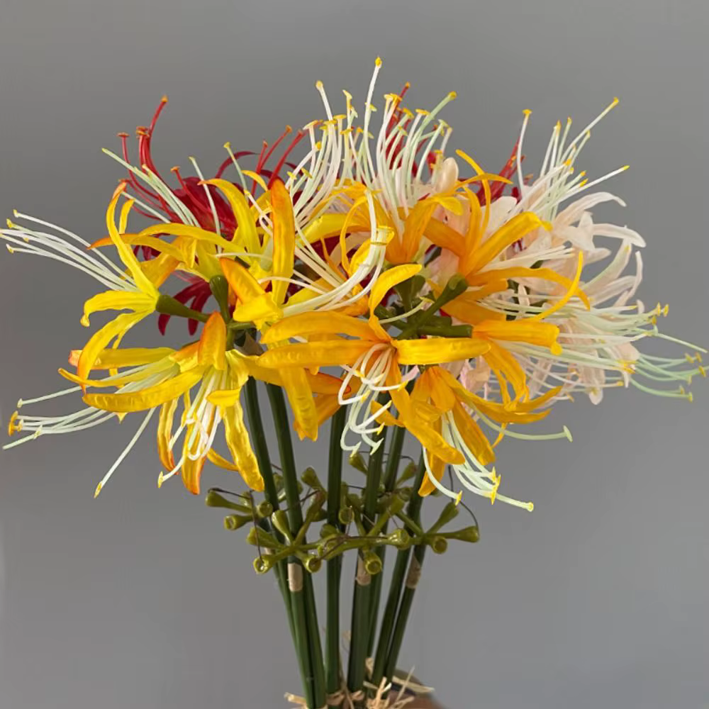 Branche de fleur Higanbana artificielle 60cm