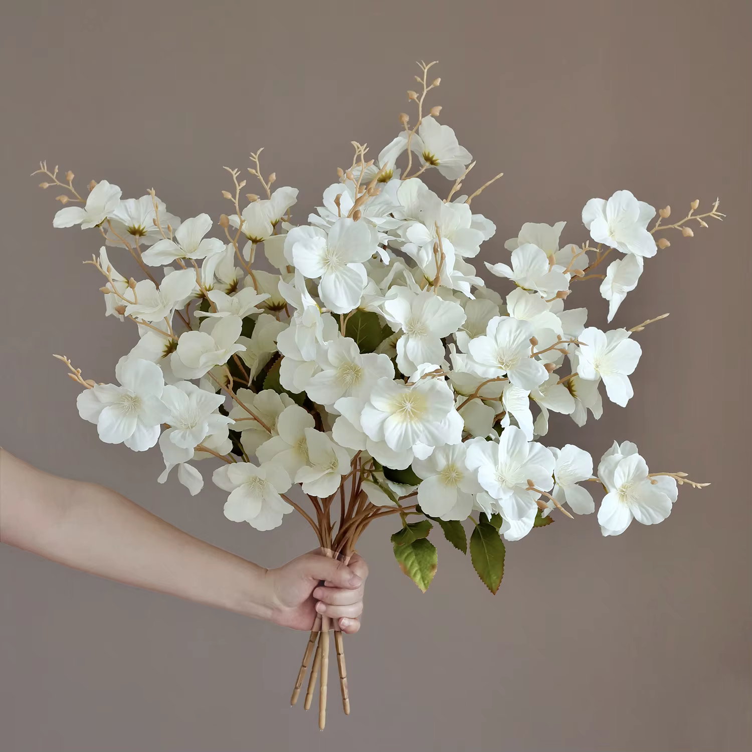 Fleurs artificielles soie Magnolia extérieur cour et jardin mariage mariée Bouquet Vase pour la décoration intérieure Festival fête couronne bricolage cadeau