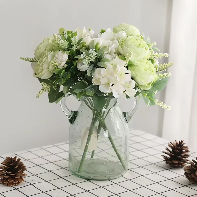 1 Bouquet de pivoines en soie