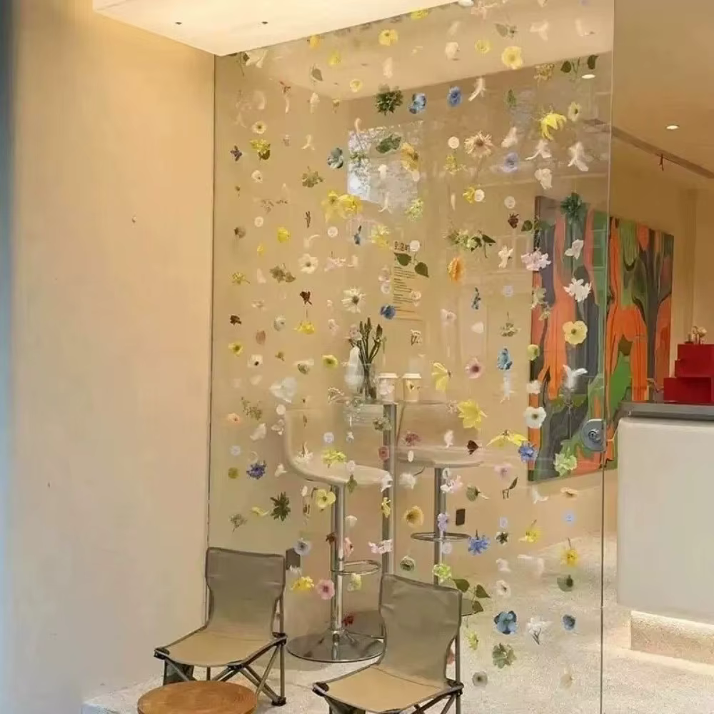 Rideau de fleurs artificielles flottantes de style bohème