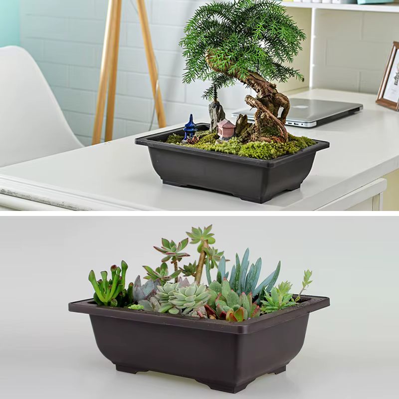 Pots De Fleurs Rectangulaires Carrés En Plastique