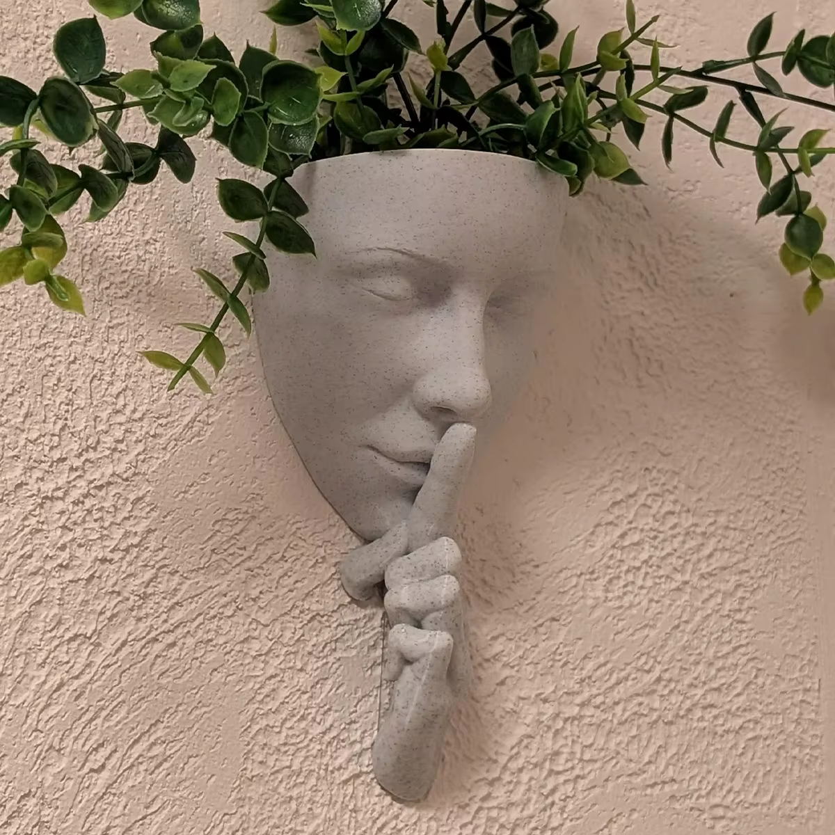 Jardinière murale Face Art, décoration verte créative, porte-fleurs mural de style nordique, décoration de maison personnalisée