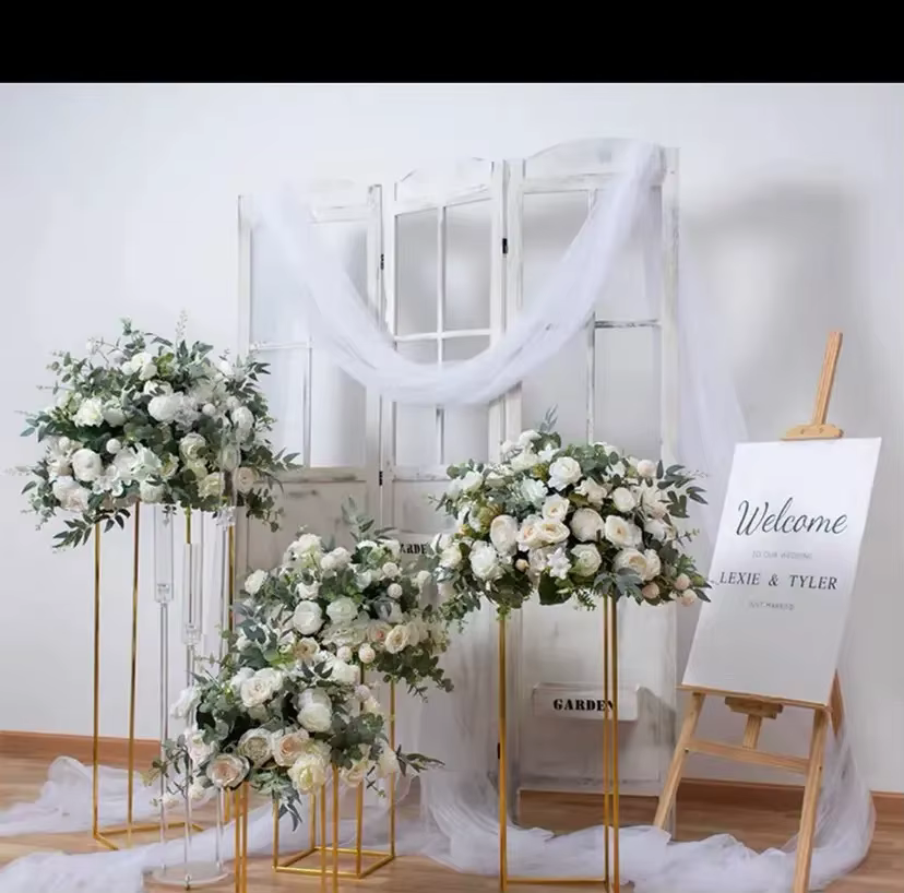 Rose artificielle blanche pour décoration de mariage