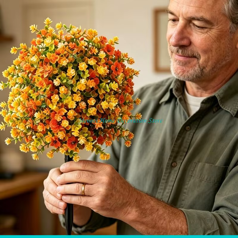 H7BF – plante à fleurs artificielles avec piquet