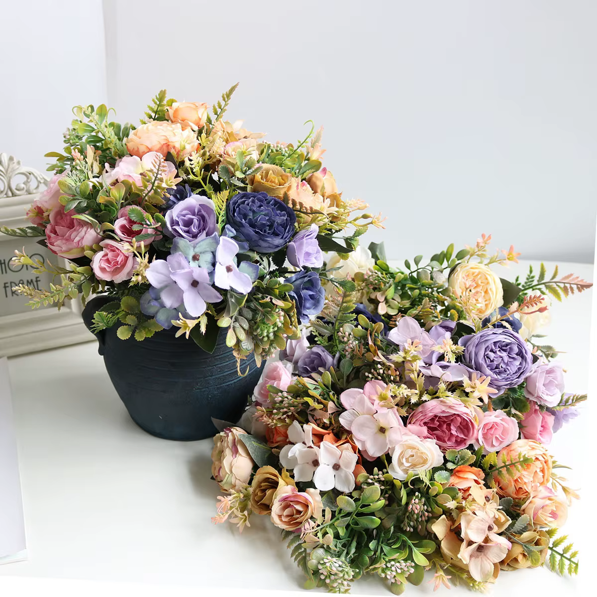 Pivoines Rose fleurs artificielles automne fausse pivoine soie hortensia