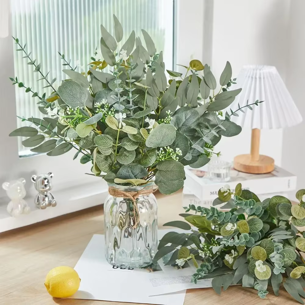 10 tiges de feuilles d'eucalyptus vertes