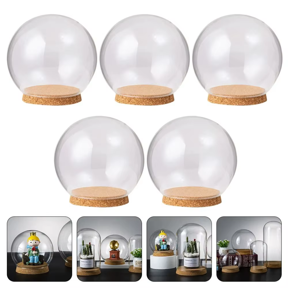 Couvercle en verre transparent pour fleurs fraîches