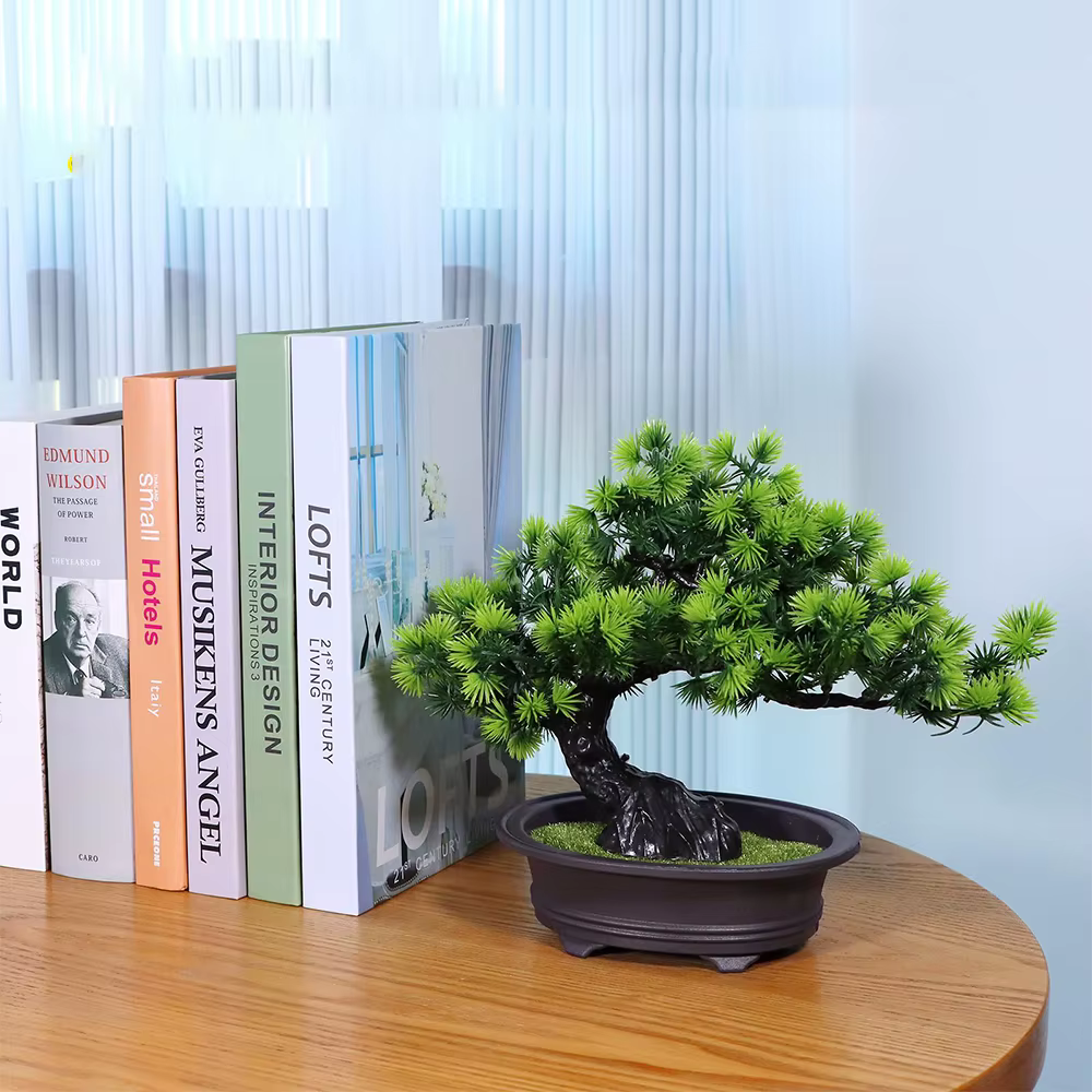 Plante artificielle verte faux bonsaï arbre intérieur étagère bureau salle de bain ferme décor maison chambre