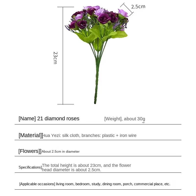 Roses Artificielles en Diamant