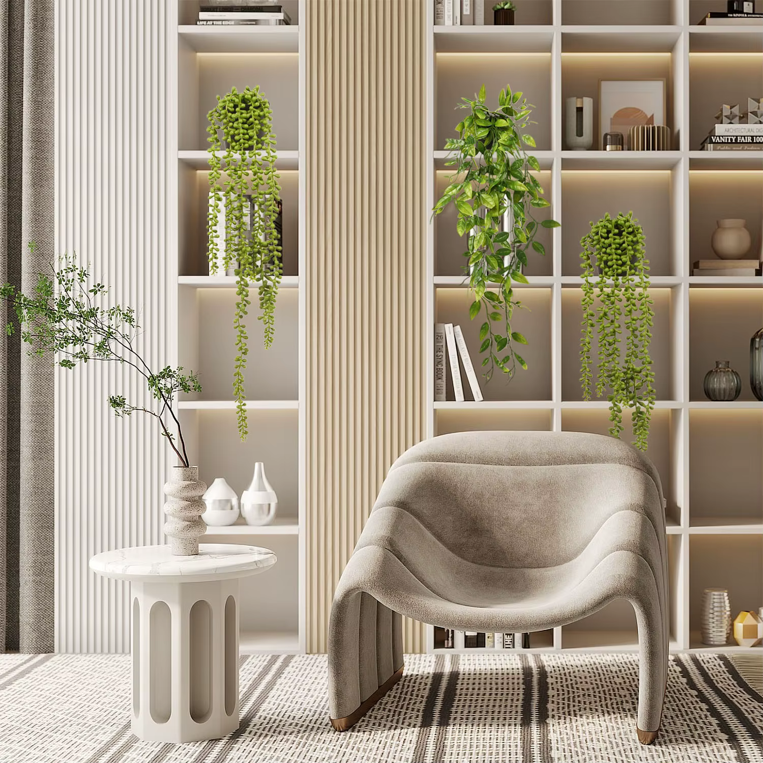 Guirxiété murale de feuilles vertes pour la décoration intérieure