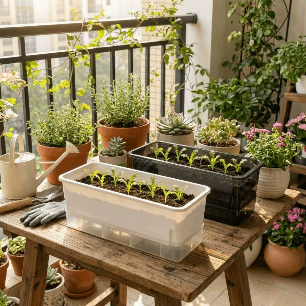 Pots de culture hydroponique en plastique épaissi
